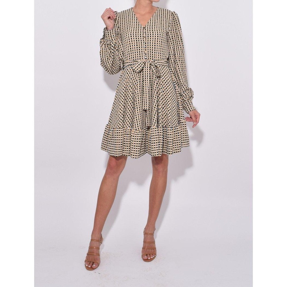 Stine Goya Farrow Dress in Orange Gingham